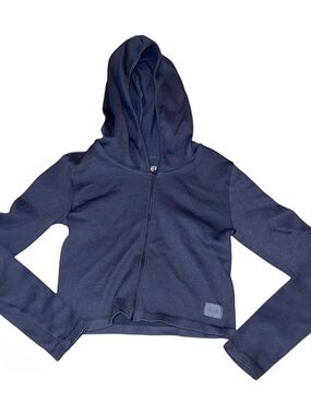 Sommer Ray Zip-Up Hooded Sweatshirt Blue Size Medium
